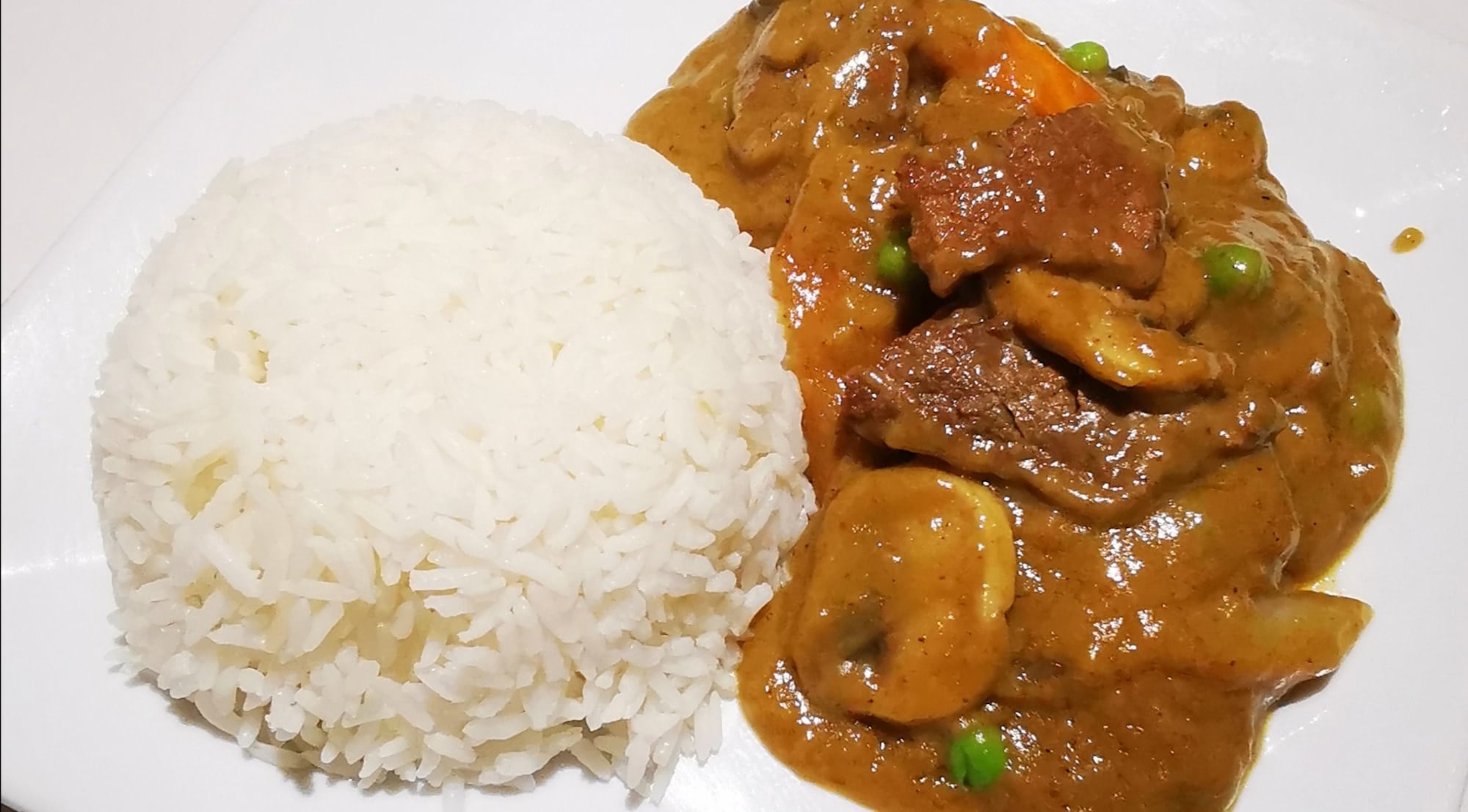 Beef Curry with Boiled Rice